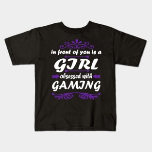 Gaming e-sport gambling girls team saying Kids T-Shirt